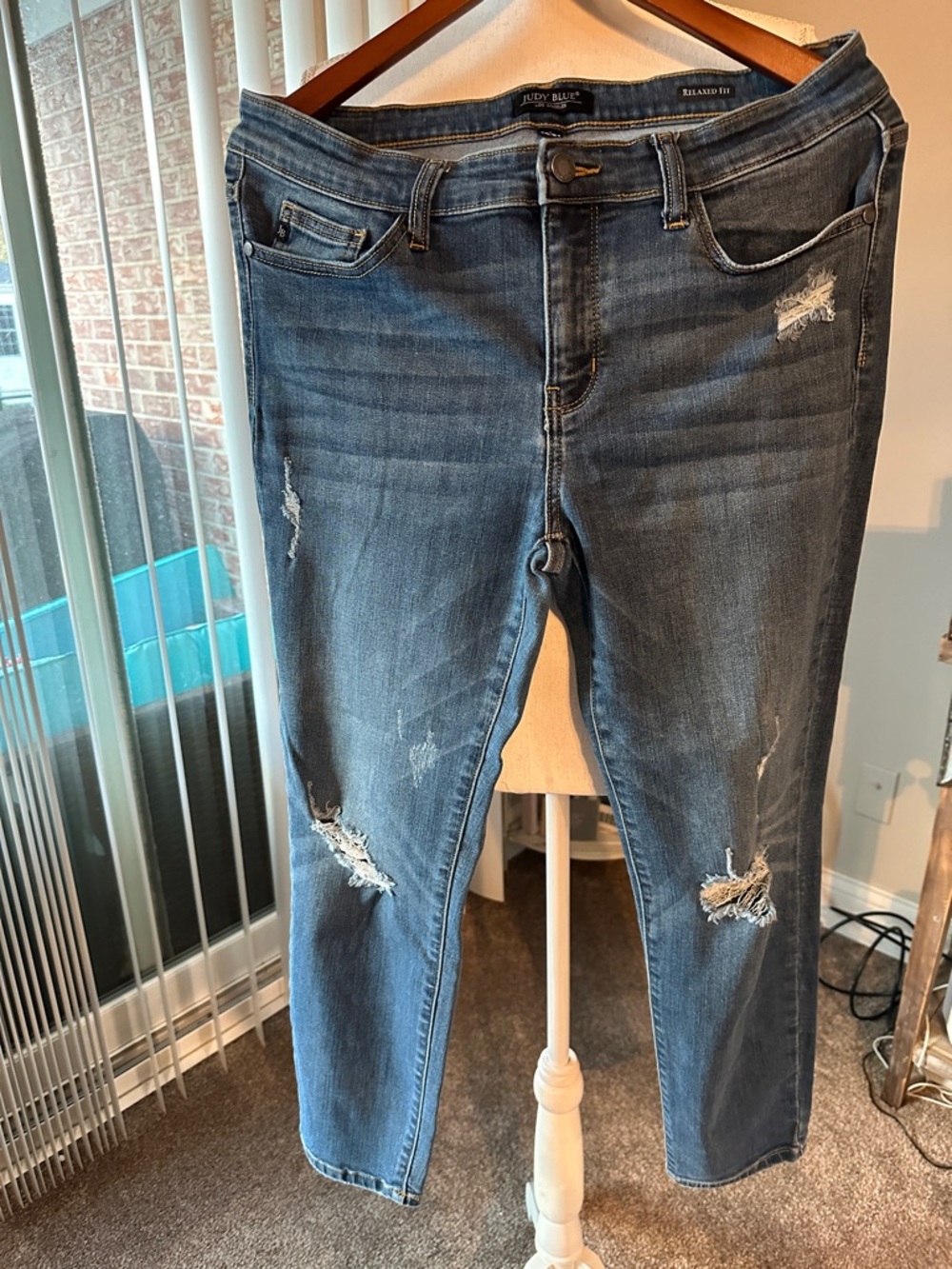 Distressed Blue Jeans for Women